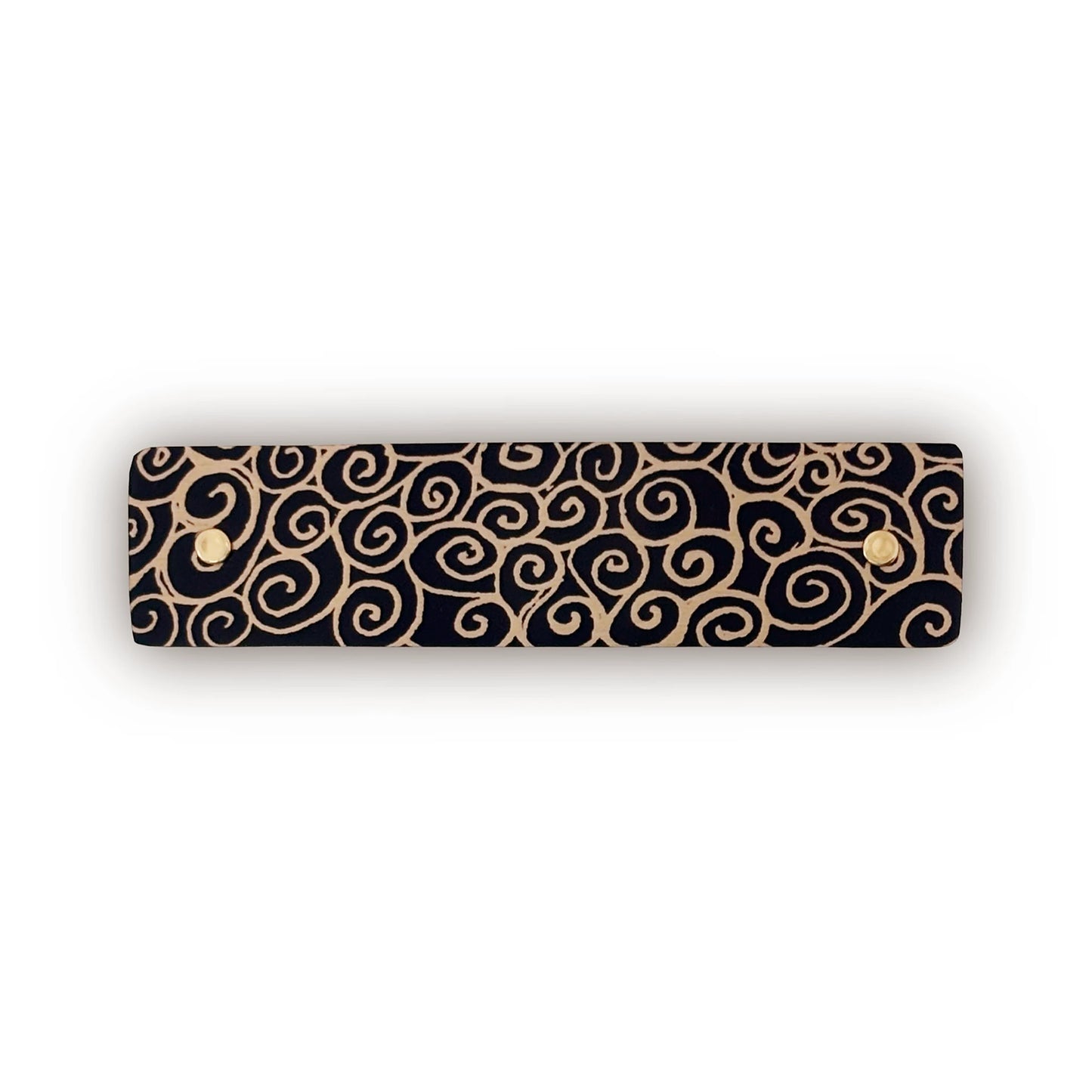Spiral design hair barrette by Robbin V. Davis Studio
