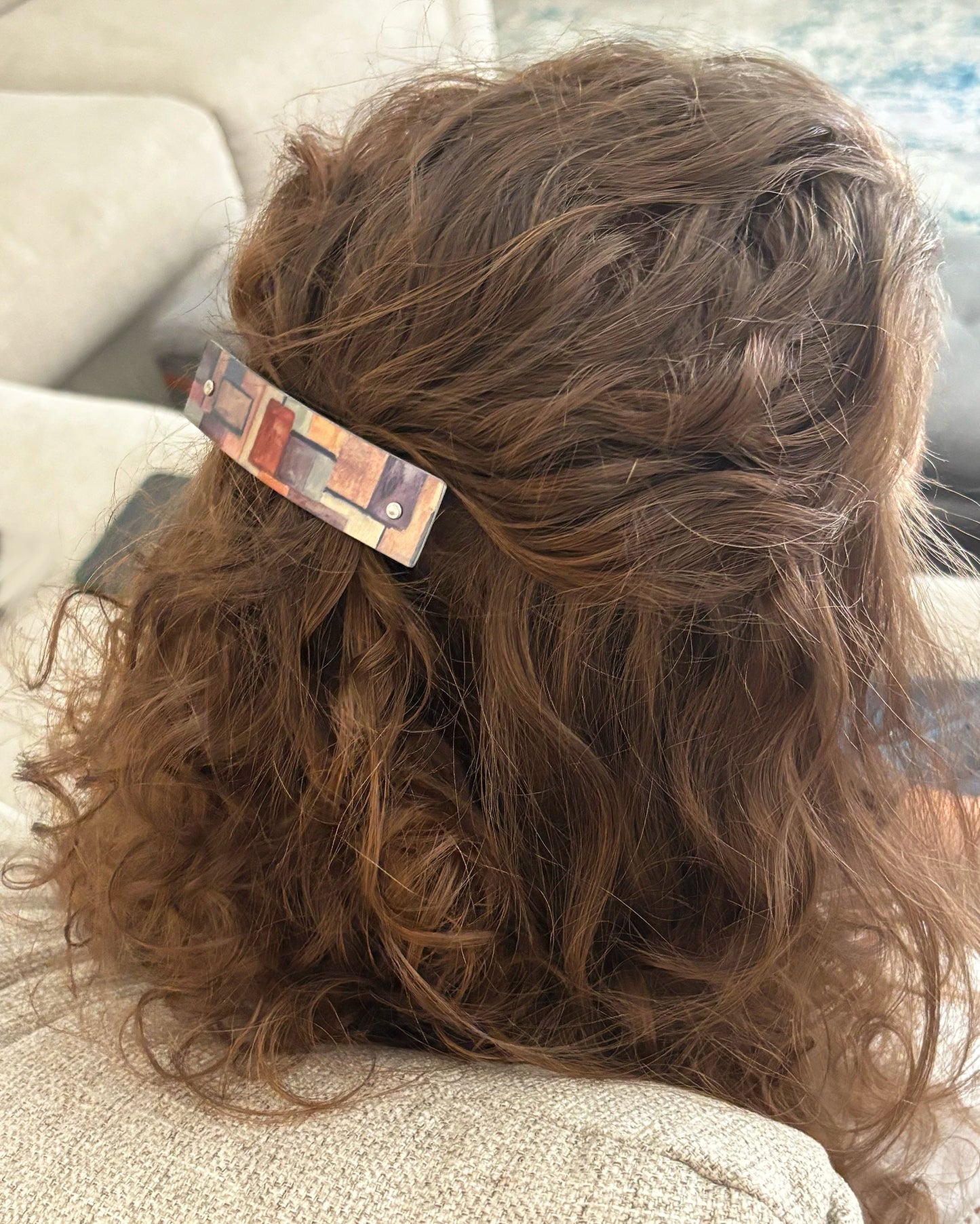 Mosaic French Barrette Hair Clip