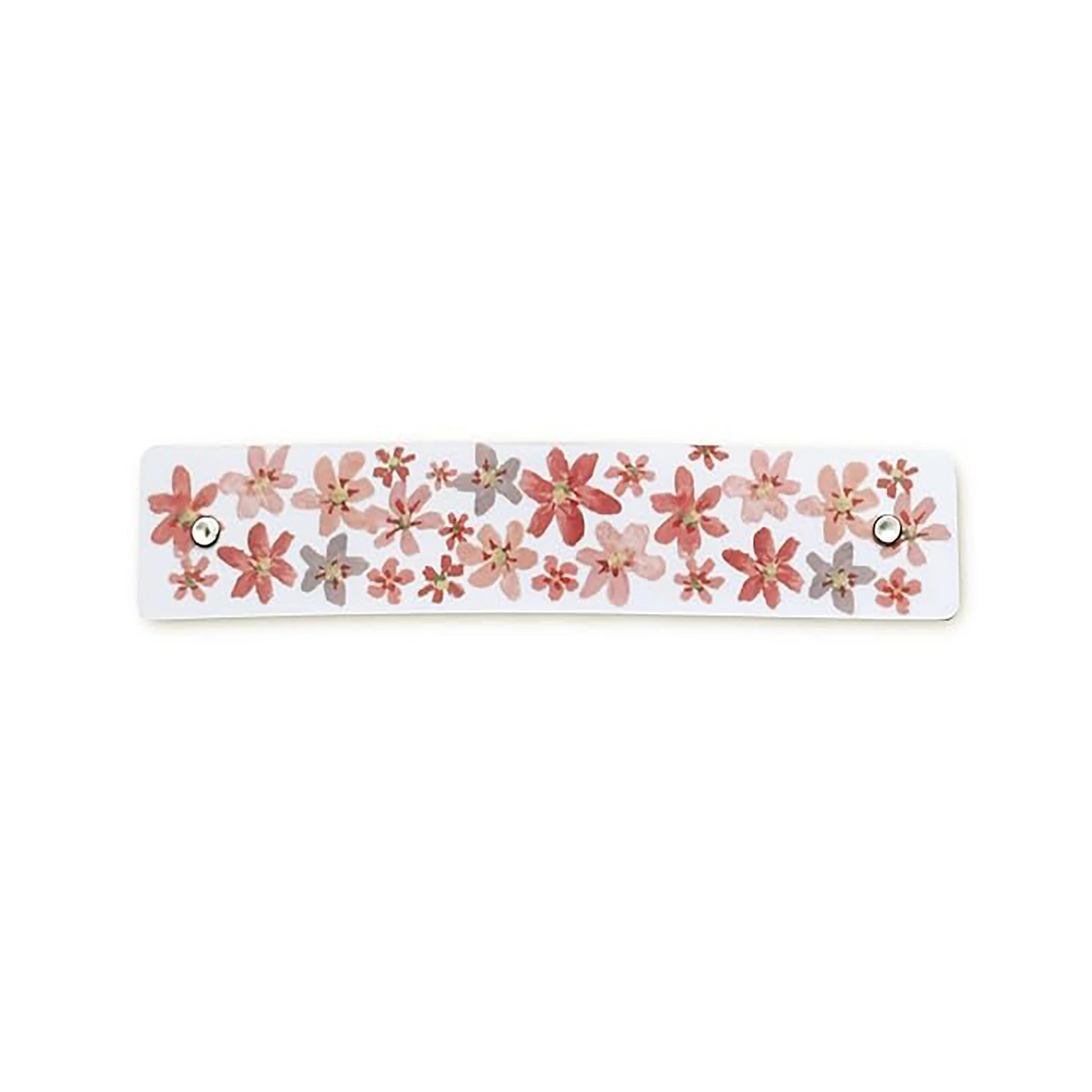 Soft pink floral hair clip, handmade in North Carolina.