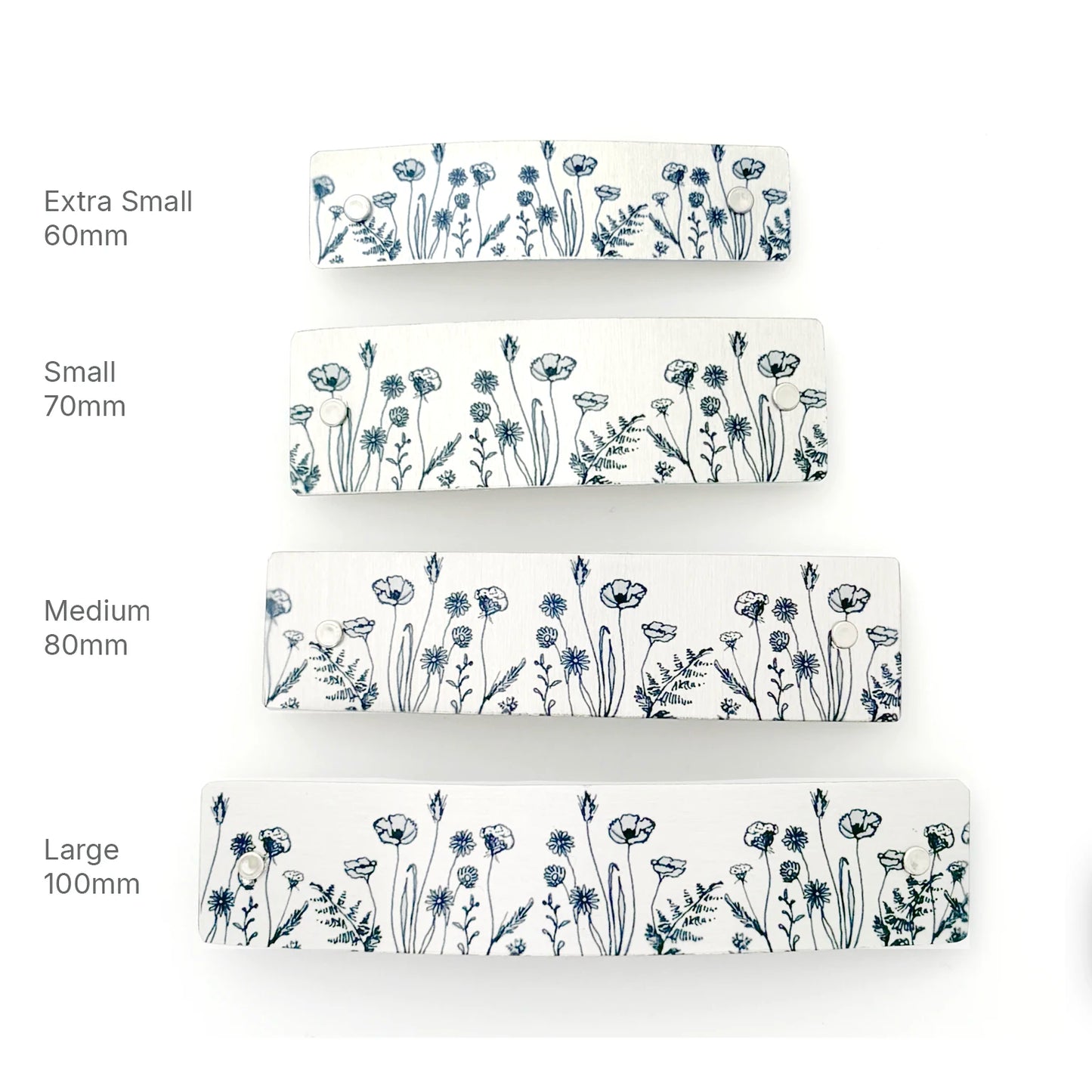 Wildflower Field French Barrette Hair Clip