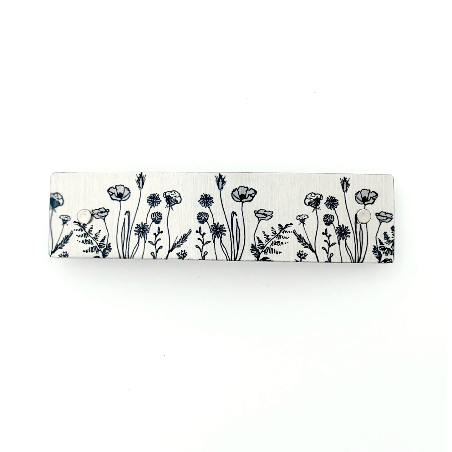 Wildflower Field French Barrette Hair Clip