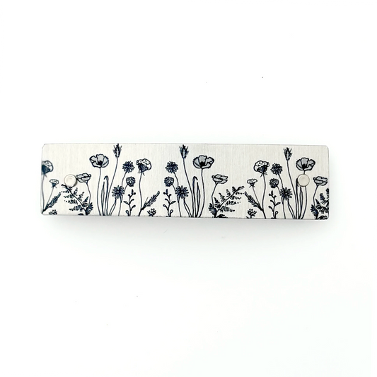 Wildflower Field French Barrette Hair Clip
