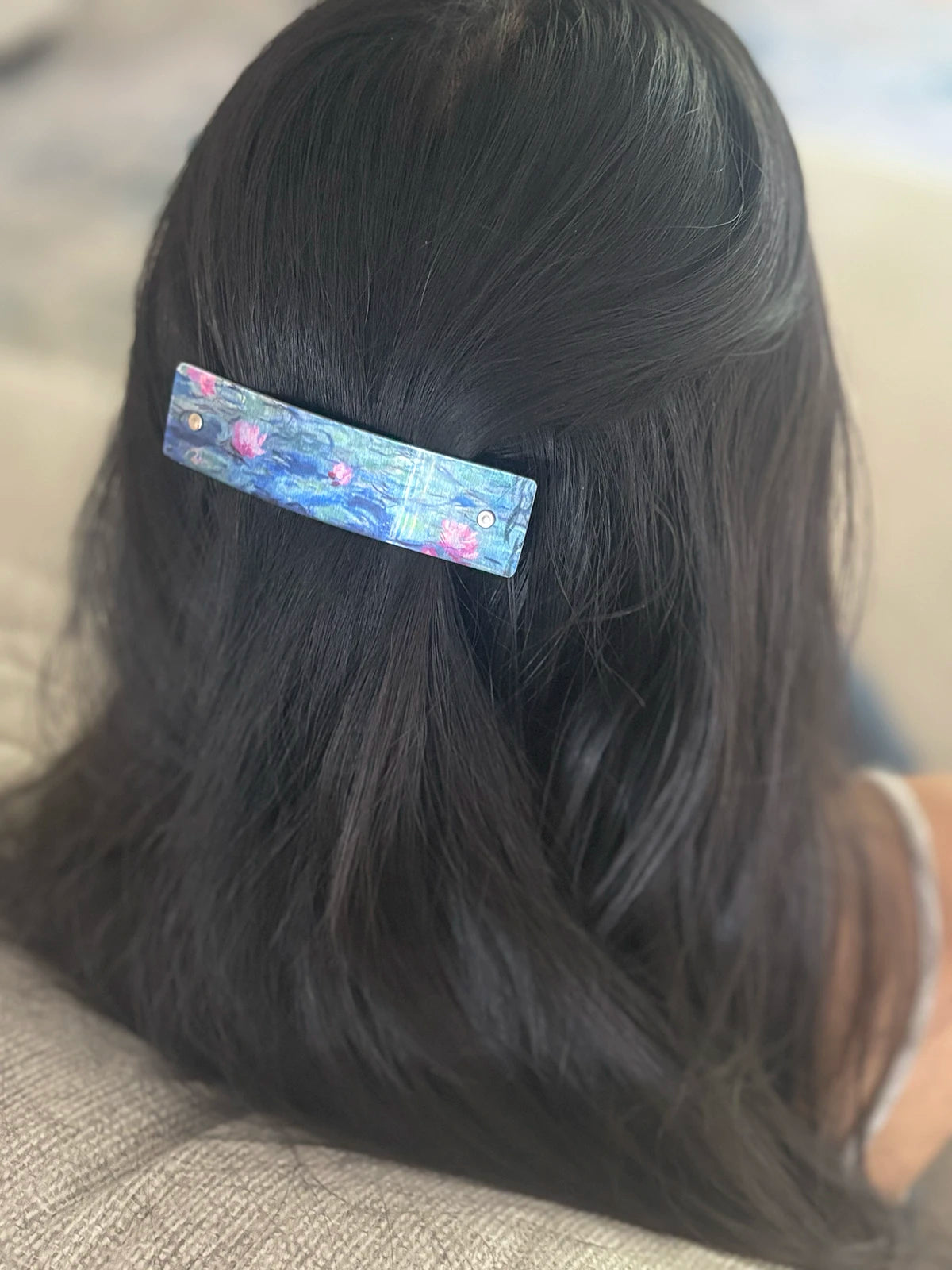 Monet Water Lilies French Barrette Hair Clip