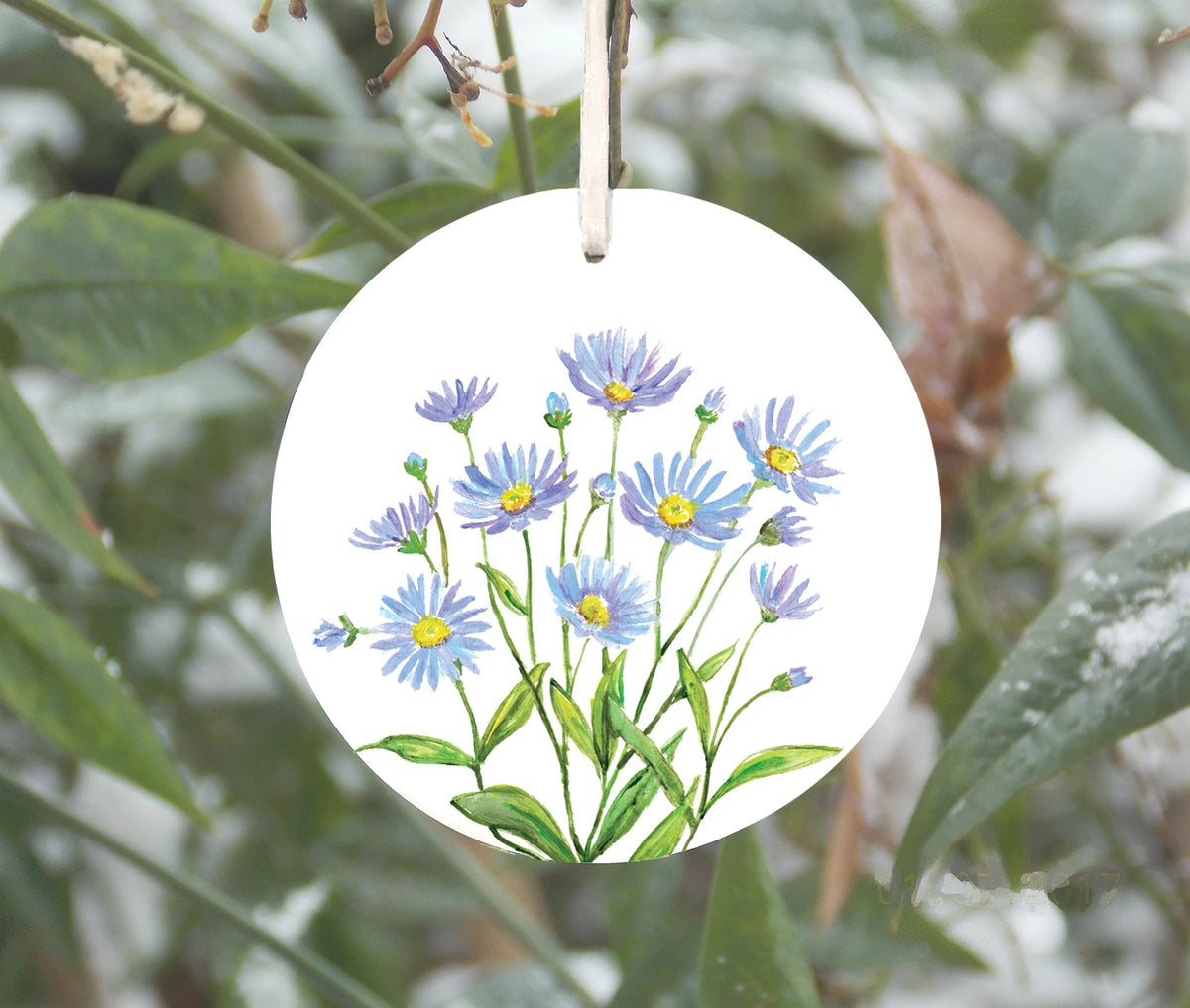 Aster Ornament, September Birth Flower