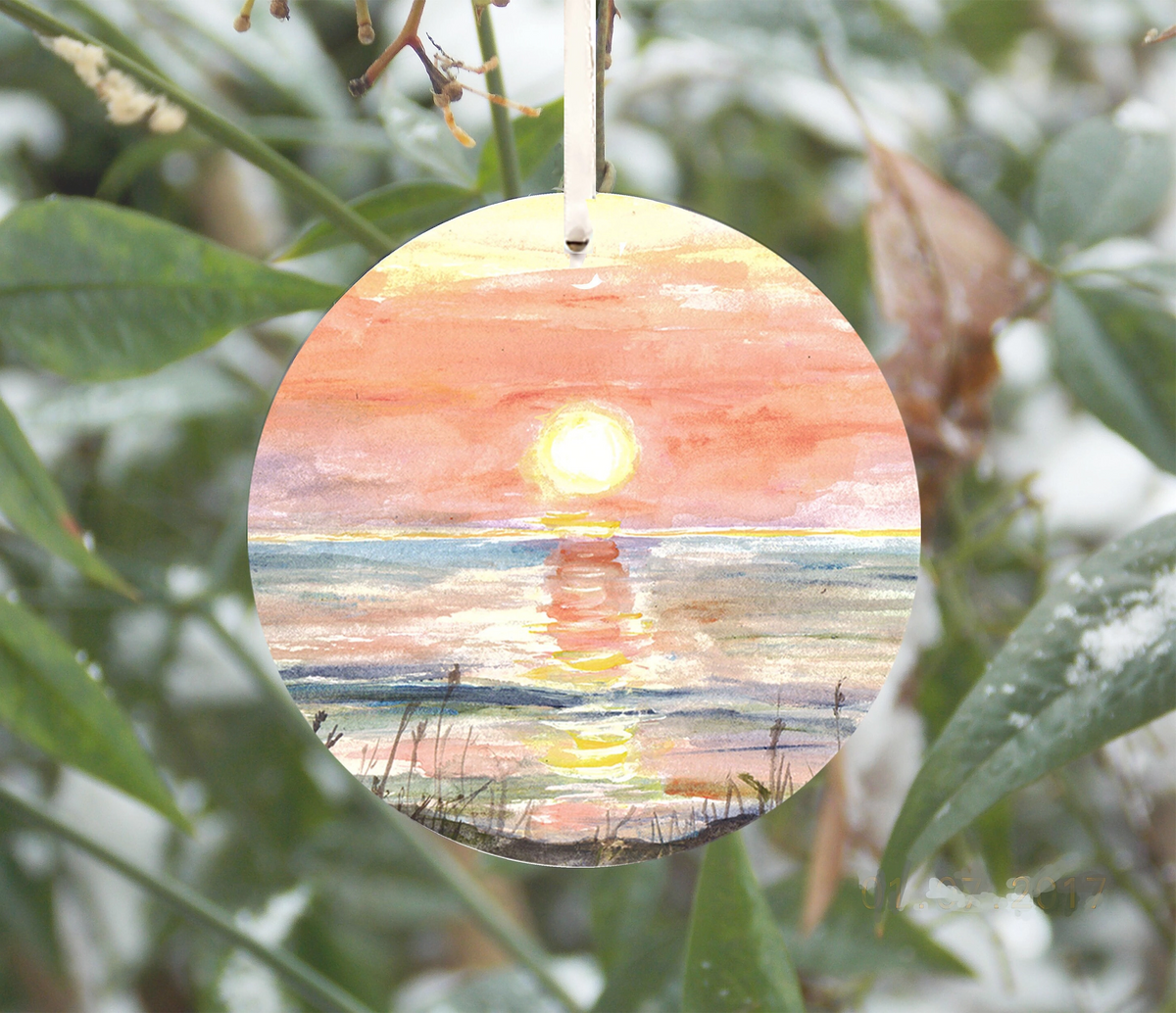 Beach Sunrise Ornament