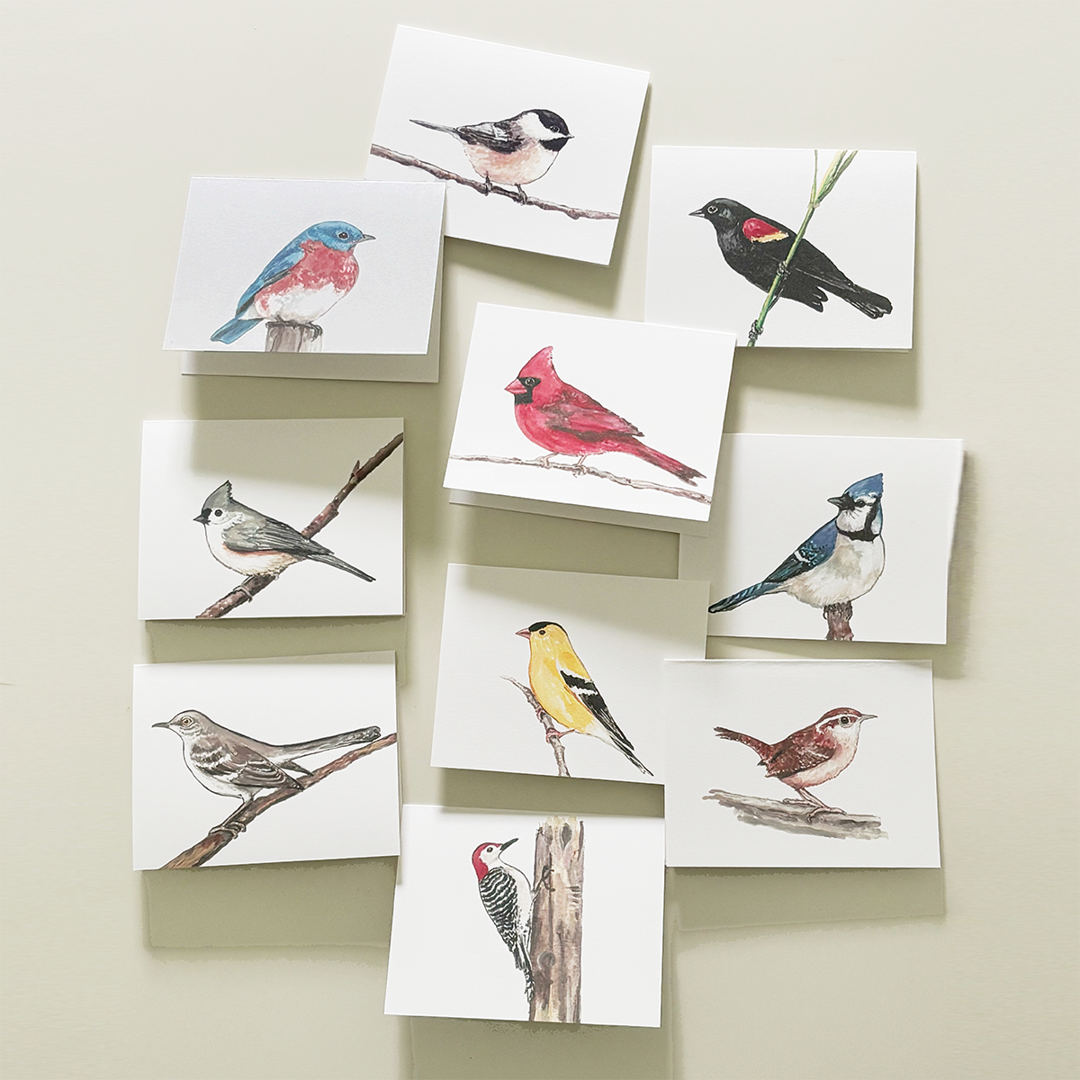 Bird notecards, set of 8 or 10