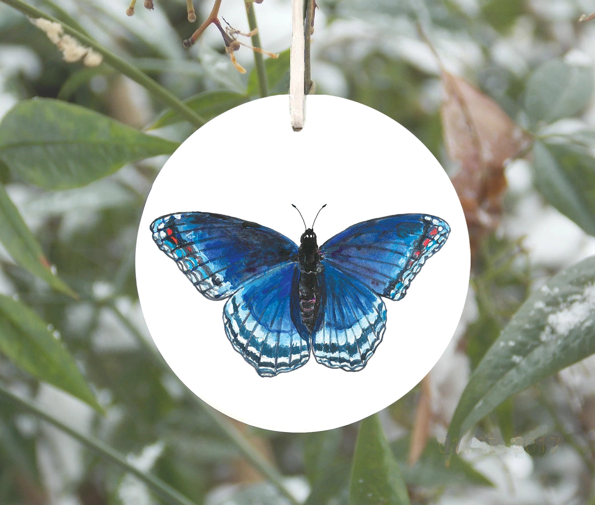 Blue Butterfly Ornament
