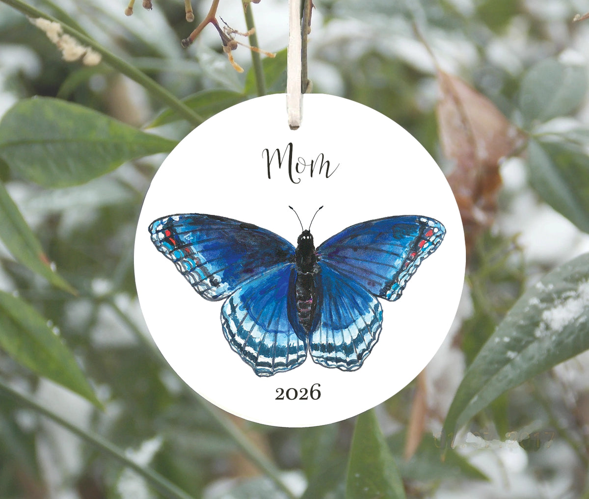 Blue Butterfly Ornament