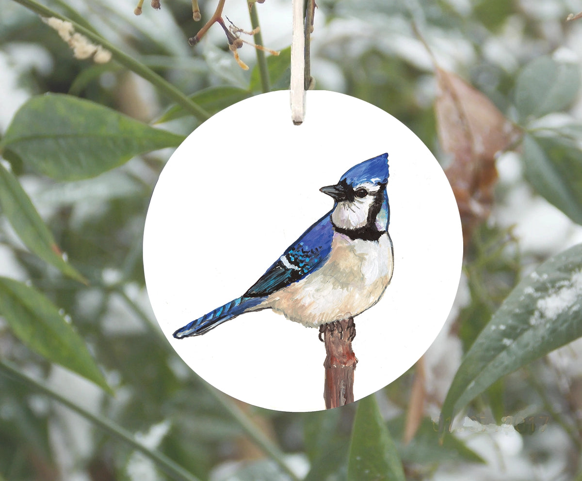 Blue Jay Bird Ornament