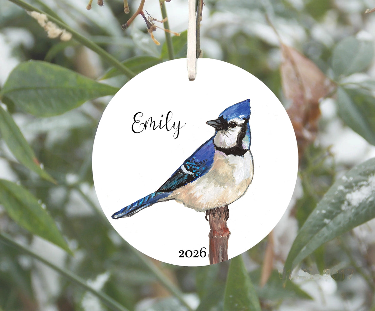 Blue Jay Bird Ornament