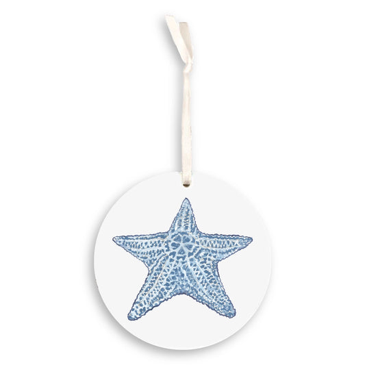 Blue and White Starfish Ornament