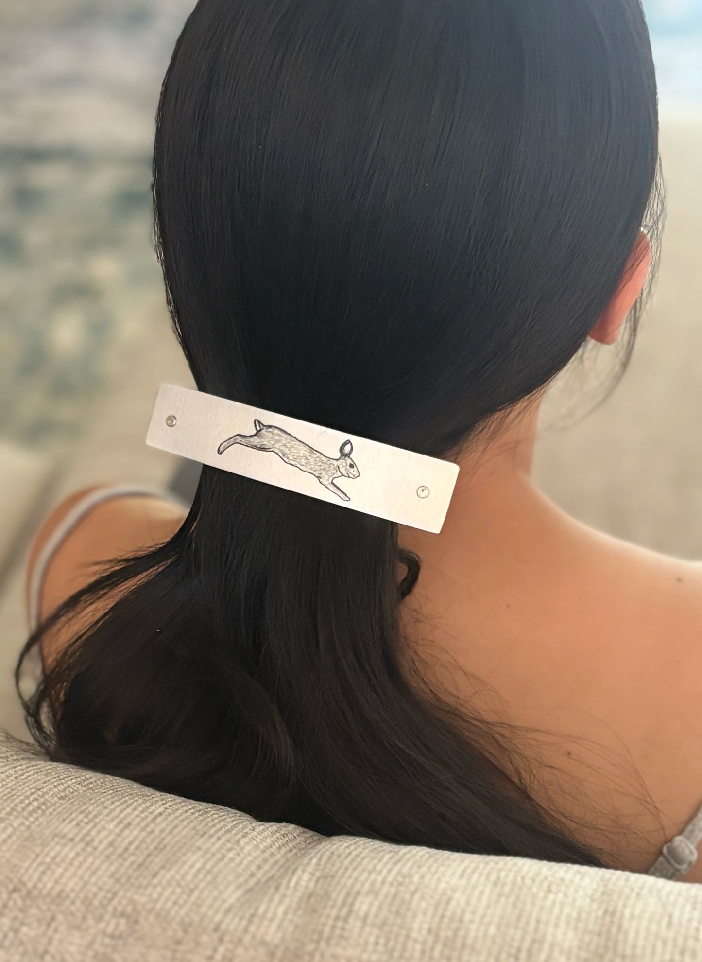 Bunny French Barrette Hair Clip
