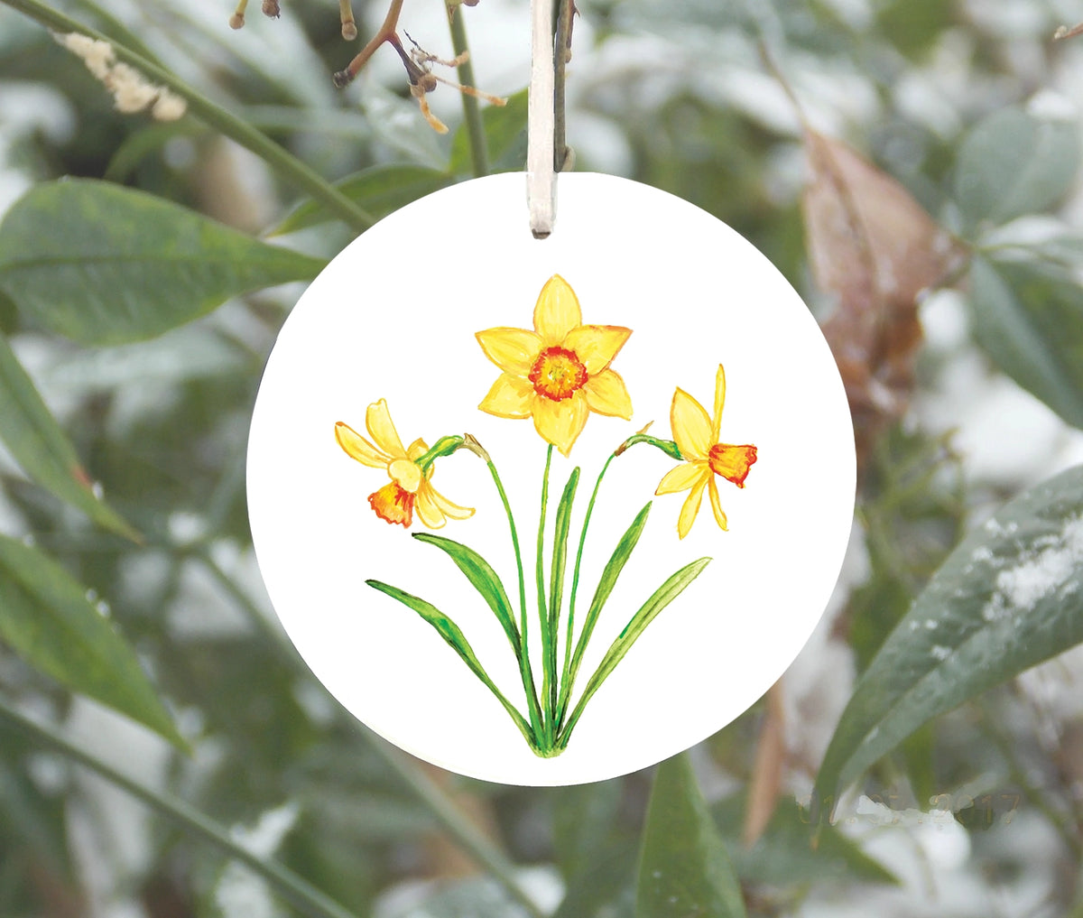 Daffodil Ornament, March Birth Flower