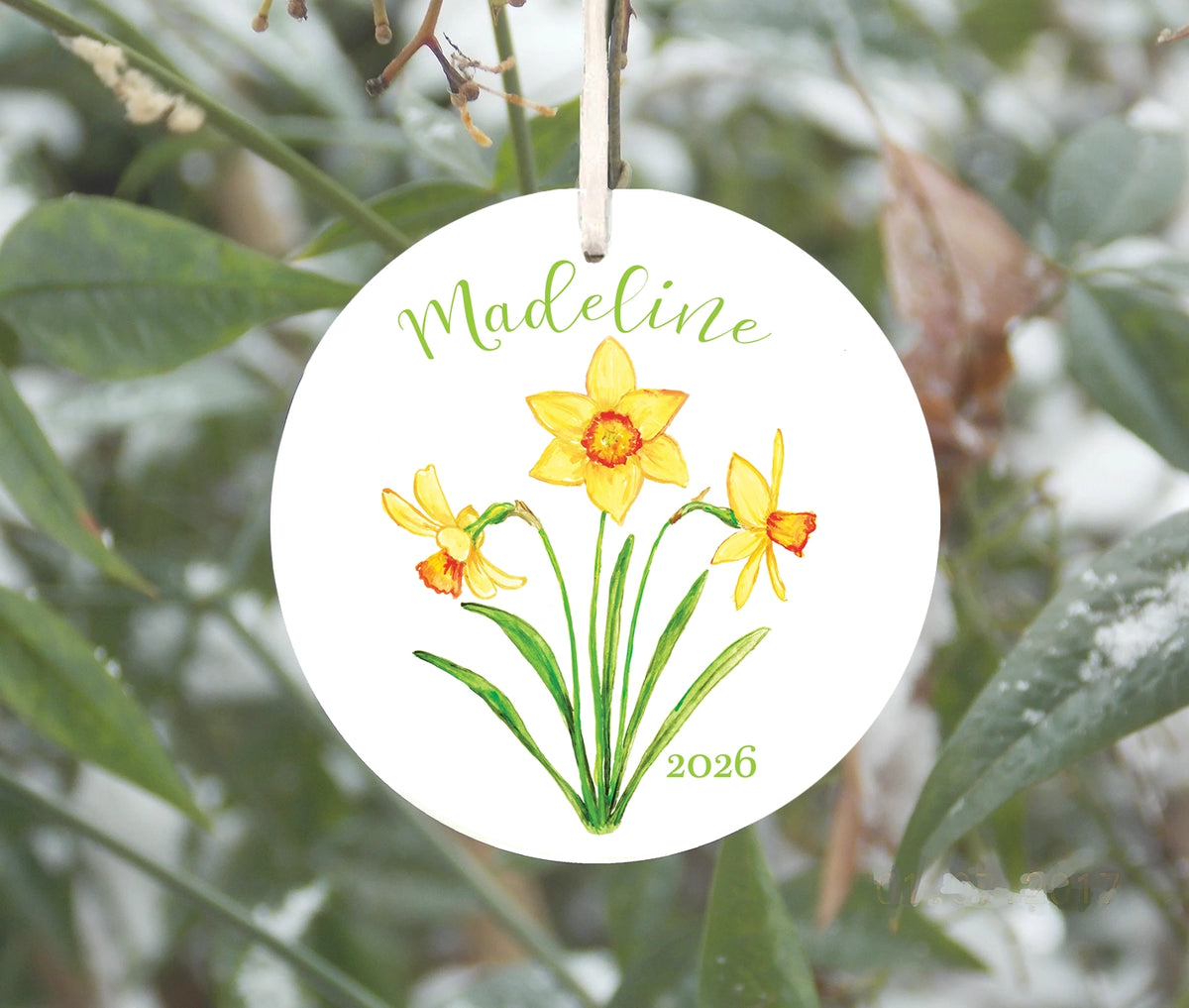 Daffodil Ornament, March Birth Flower