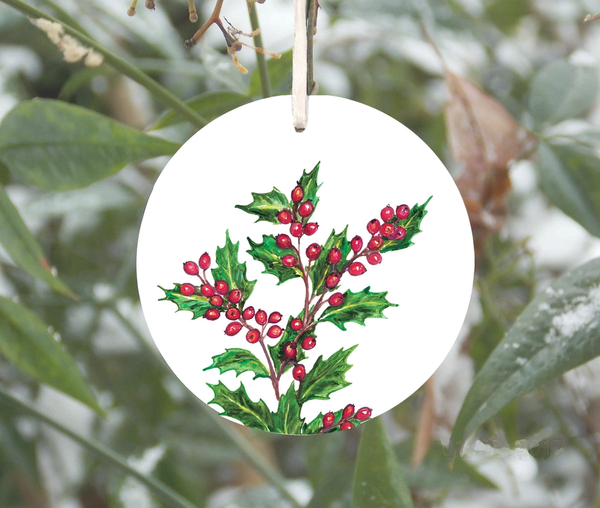 Holly Ornament, December Birth Flower