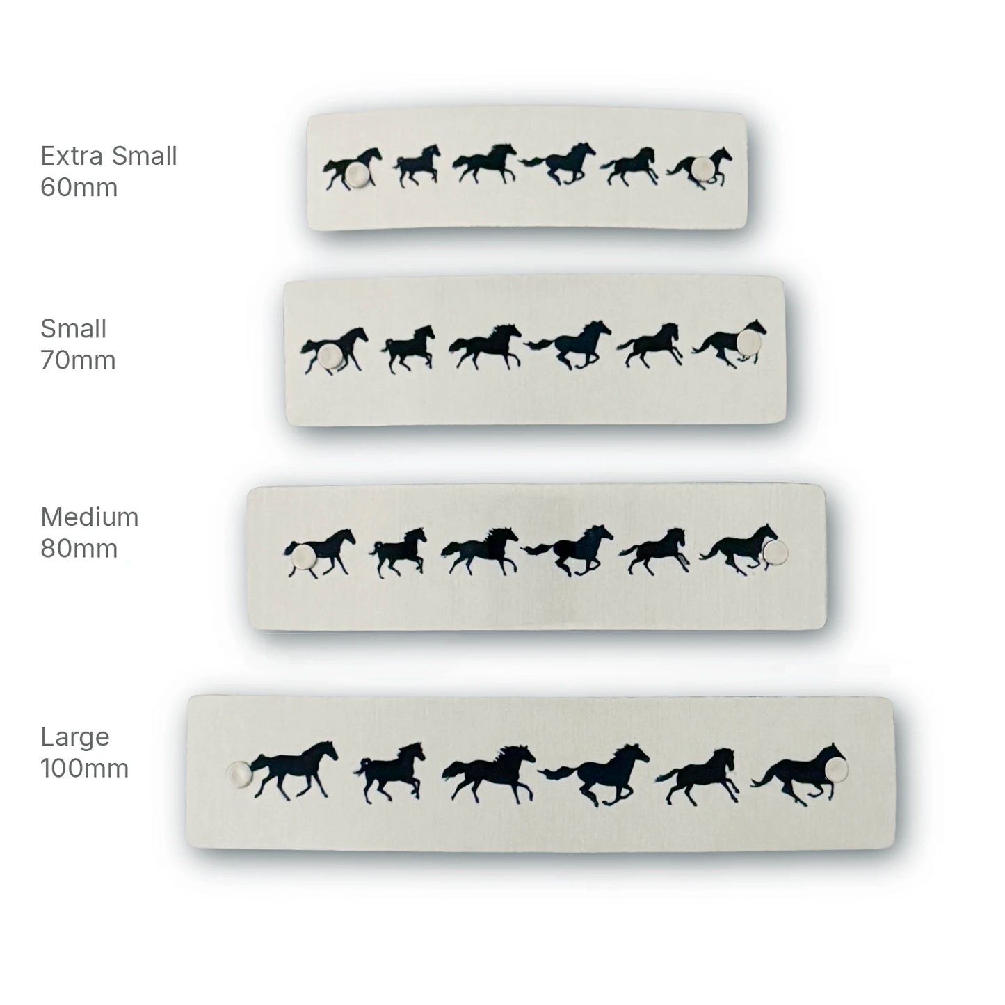 Horse Silhouette French Barrette Hair Clip