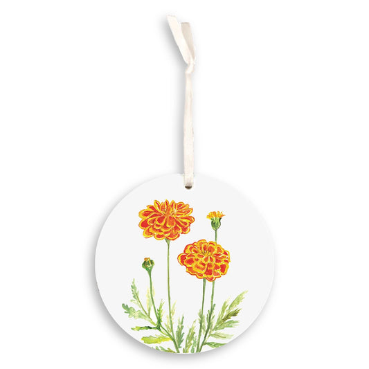 Marigold Ornament, October Birth Flower