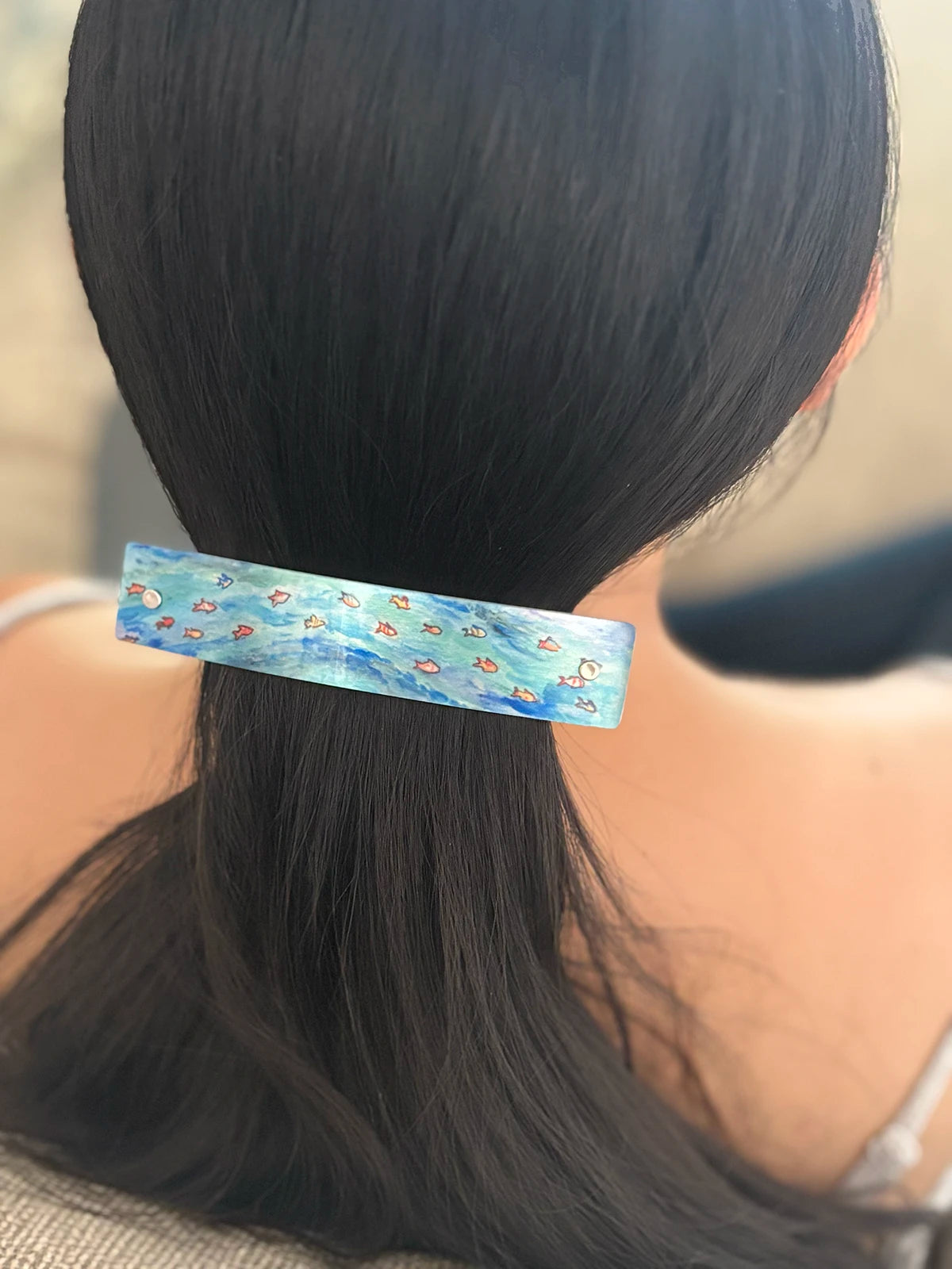Ocean French Barrette Hair Clip