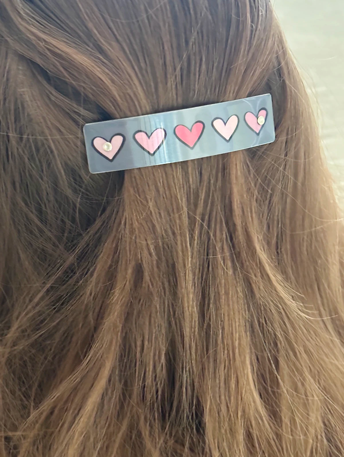 Hearts French Barrette Hair Clip