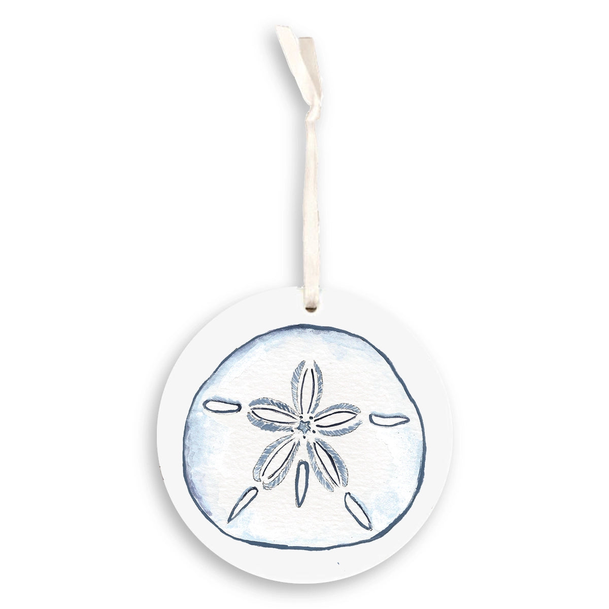 Blue and White Sand Dollar Ornament