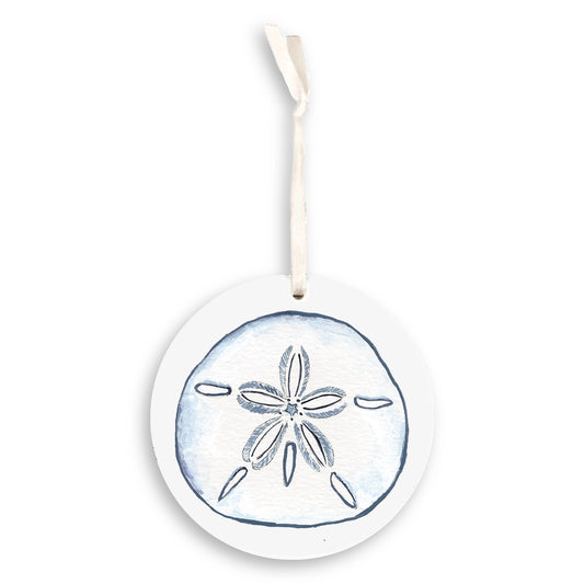 Blue and White Sand Dollar Ornament