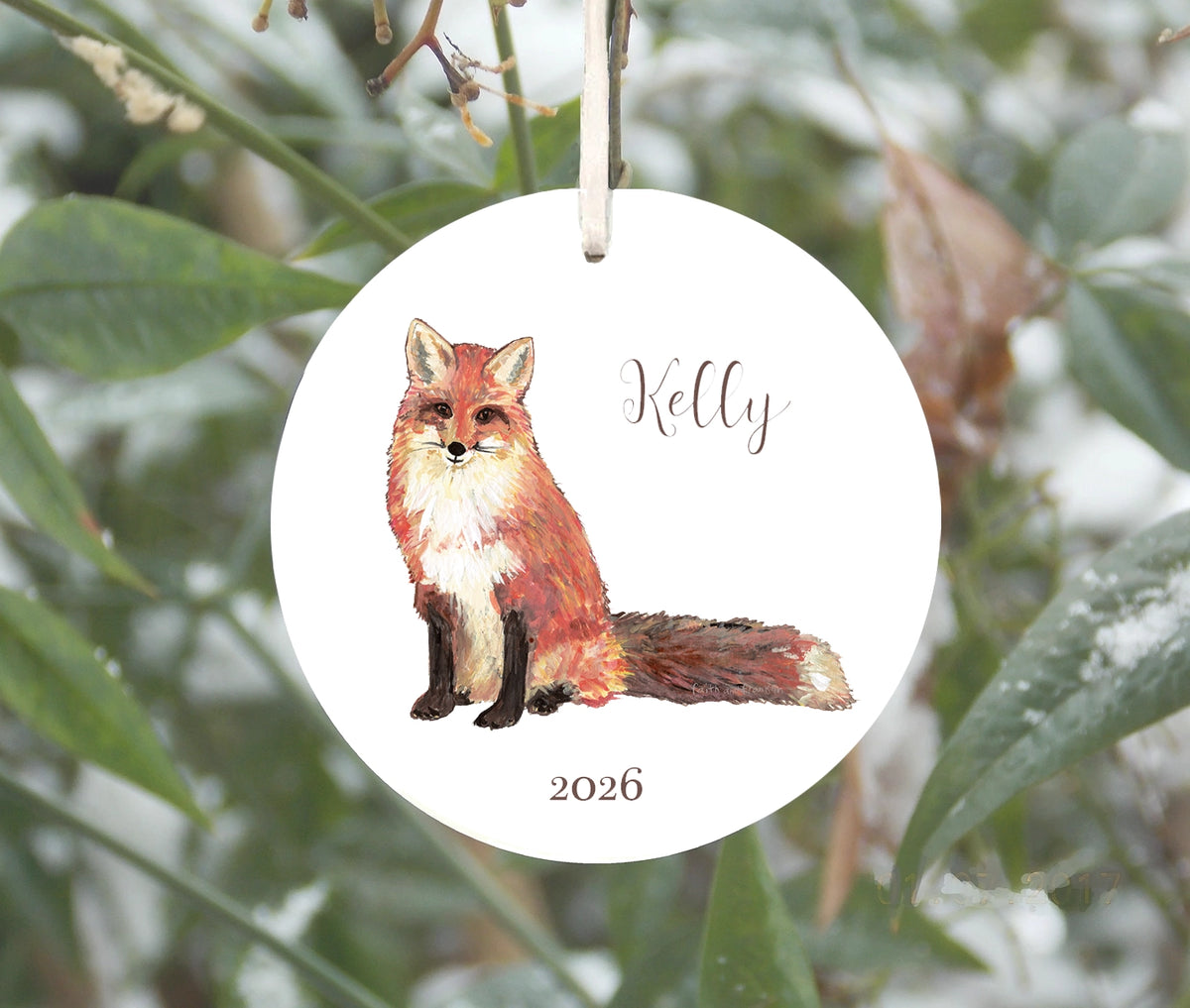 Sitting Fox Ornament