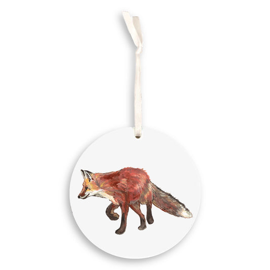 Turning Fox Ornament