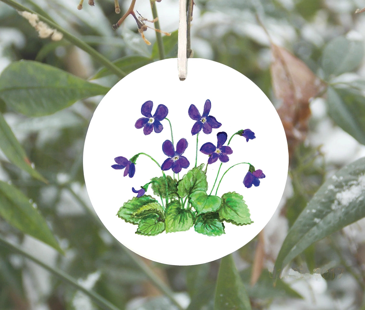 Violet Ornament, February Birth Flower