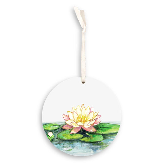 Water Lily Ornament, July Birth Flower